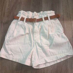 ZARA White Women's Shorts with Belt